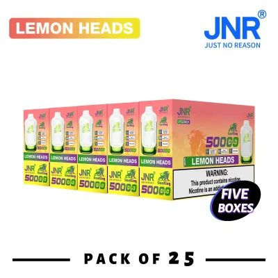 5 Box (25 pcs) Lemon Heads | JNR Lion King 50K Puffs Disposable Vape